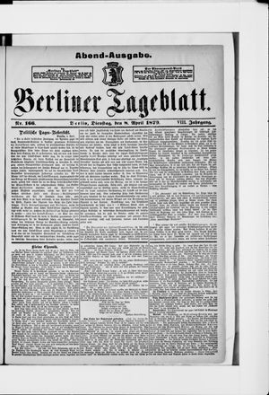 Berliner Tageblatt und Handels-Zeitung on Apr 8, 1879