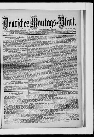 Berliner Tageblatt und Handels-Zeitung vom 28.04.1879