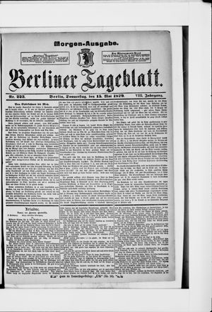 Berliner Tageblatt und Handels-Zeitung vom 15.05.1879