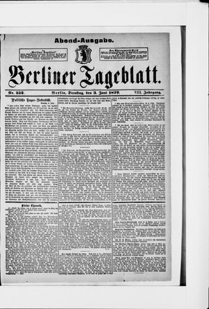 Berliner Tageblatt und Handels-Zeitung vom 03.06.1879