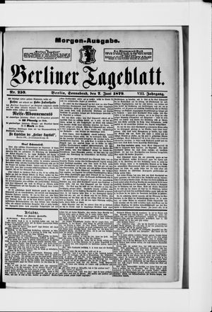 Berliner Tageblatt und Handels-Zeitung vom 07.06.1879
