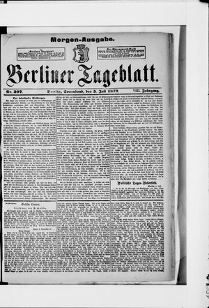 Berliner Tageblatt und Handels-Zeitung vom 05.07.1879