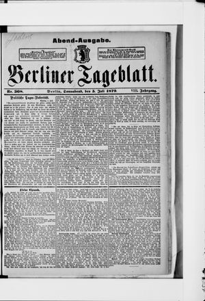 Berliner Tageblatt und Handels-Zeitung vom 05.07.1879