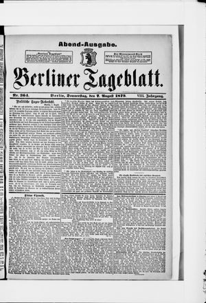 Berliner Tageblatt und Handels-Zeitung vom 07.08.1879