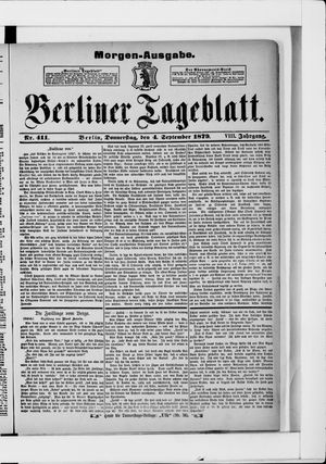 Berliner Tageblatt und Handels-Zeitung vom 04.09.1879