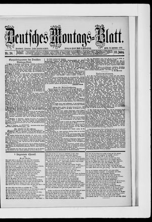 Berliner Tageblatt und Handels-Zeitung vom 22.09.1879