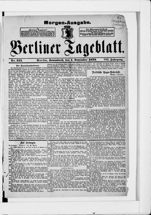Berliner Tageblatt und Handels-Zeitung vom 01.11.1879