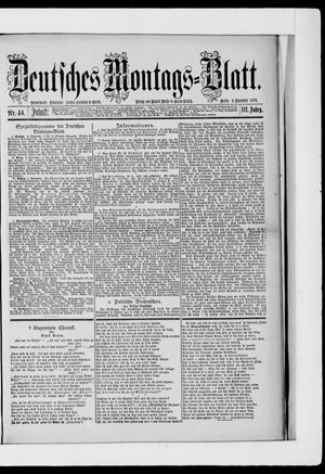 Berliner Tageblatt und Handels-Zeitung vom 03.11.1879