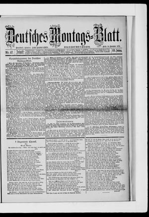 Berliner Tageblatt und Handels-Zeitung vom 24.11.1879