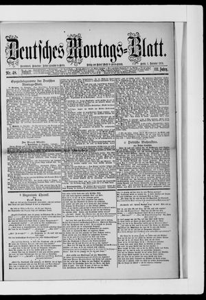 Berliner Tageblatt und Handels-Zeitung vom 01.12.1879