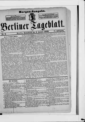 Berliner Tageblatt und Handels-Zeitung vom 03.01.1880