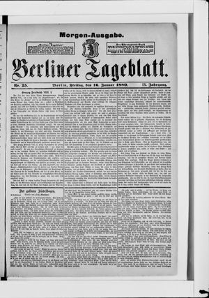 Berliner Tageblatt und Handels-Zeitung vom 16.01.1880