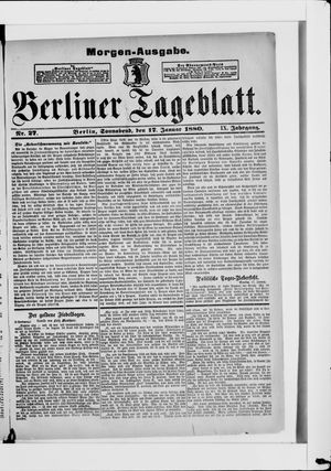 Berliner Tageblatt und Handels-Zeitung vom 17.01.1880