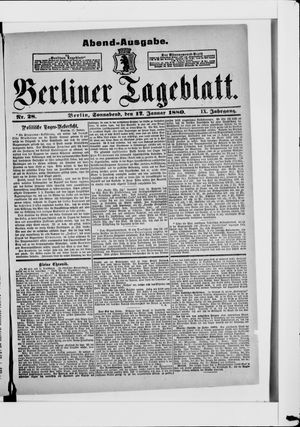 Berliner Tageblatt und Handels-Zeitung vom 17.01.1880