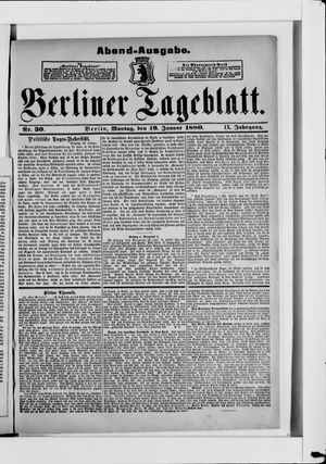 Berliner Tageblatt und Handels-Zeitung vom 19.01.1880