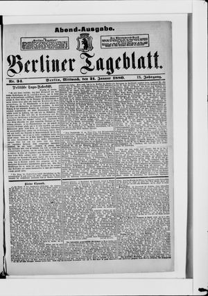 Berliner Tageblatt und Handels-Zeitung vom 21.01.1880