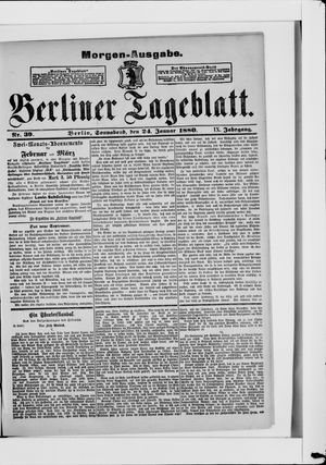 Berliner Tageblatt und Handels-Zeitung vom 24.01.1880