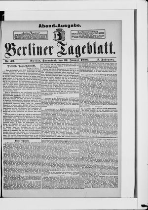 Berliner Tageblatt und Handels-Zeitung vom 31.01.1880