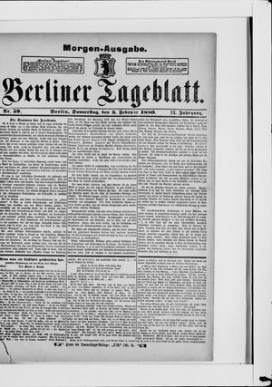Berliner Tageblatt und Handels-Zeitung vom 05.02.1880