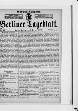Berliner Tageblatt und Handels-Zeitung vom 06.02.1880