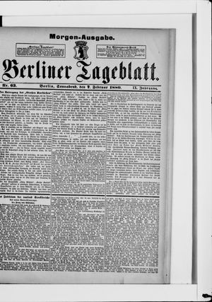 Berliner Tageblatt und Handels-Zeitung vom 07.02.1880
