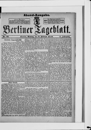 Berliner Tageblatt und Handels-Zeitung vom 09.02.1880