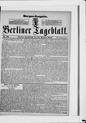 Berliner Tageblatt und Handels-Zeitung vom 14.02.1880