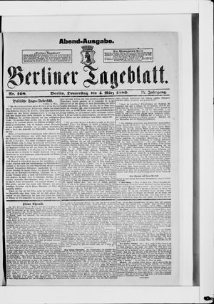 Berliner Tageblatt und Handels-Zeitung vom 04.03.1880
