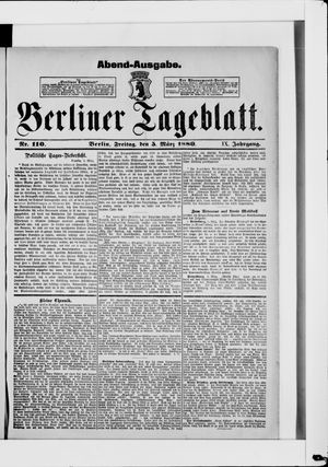 Berliner Tageblatt und Handels-Zeitung vom 05.03.1880