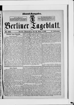 Berliner Tageblatt und Handels-Zeitung vom 11.03.1880