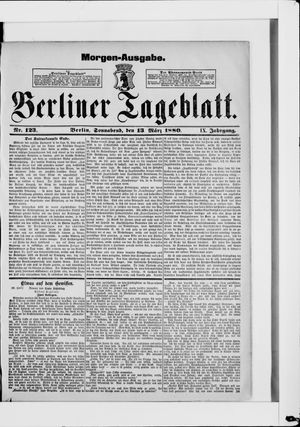 Berliner Tageblatt und Handels-Zeitung vom 13.03.1880