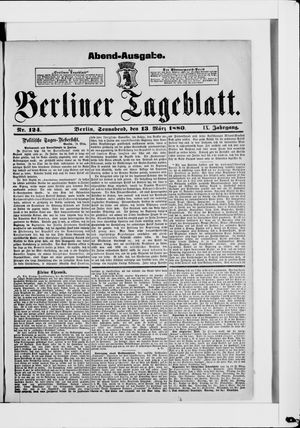 Berliner Tageblatt und Handels-Zeitung vom 13.03.1880