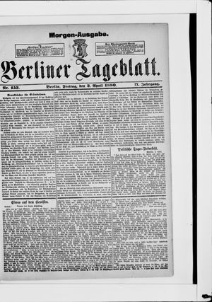 Berliner Tageblatt und Handels-Zeitung vom 02.04.1880