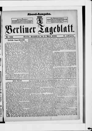 Berliner Tageblatt und Handels-Zeitung on Apr 3, 1880