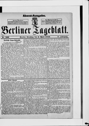 Berliner Tageblatt und Handels-Zeitung vom 06.04.1880