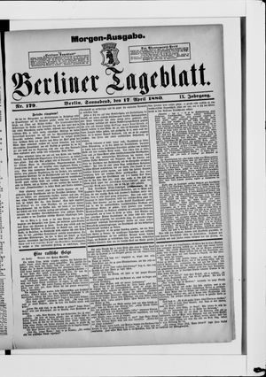 Berliner Tageblatt und Handels-Zeitung vom 17.04.1880