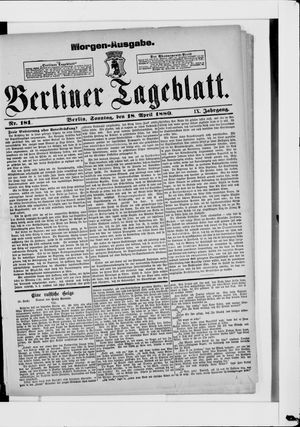 Berliner Tageblatt und Handels-Zeitung vom 18.04.1880
