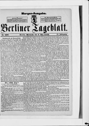 Berliner Tageblatt und Handels-Zeitung vom 05.05.1880