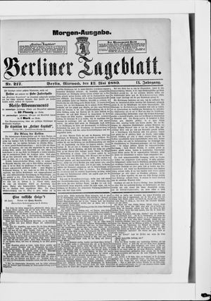 Berliner Tageblatt und Handels-Zeitung vom 12.05.1880
