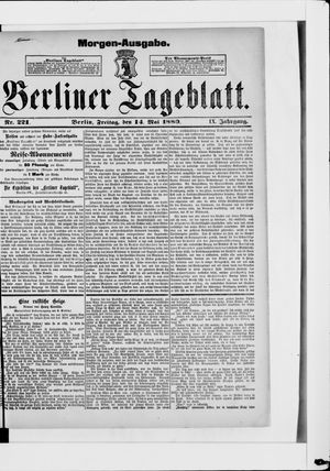 Berliner Tageblatt und Handels-Zeitung vom 14.05.1880