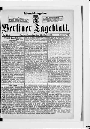 Berliner Tageblatt und Handels-Zeitung vom 20.05.1880