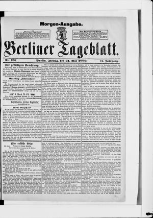 Berliner Tageblatt und Handels-Zeitung vom 21.05.1880
