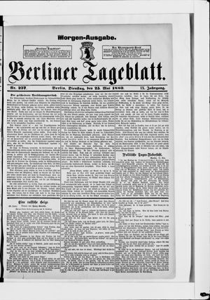 Berliner Tageblatt und Handels-Zeitung vom 25.05.1880