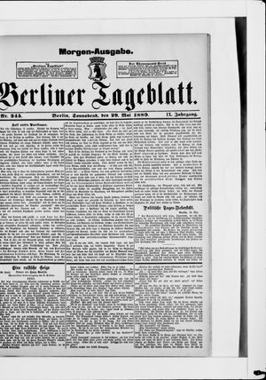 Berliner Tageblatt und Handels-Zeitung vom 29.05.1880