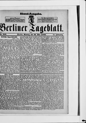 Berliner Tageblatt und Handels-Zeitung vom 31.05.1880