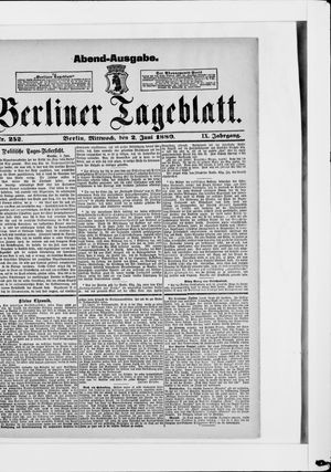 Berliner Tageblatt und Handels-Zeitung vom 02.06.1880