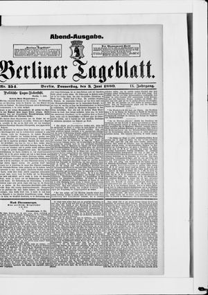 Berliner Tageblatt und Handels-Zeitung vom 03.06.1880