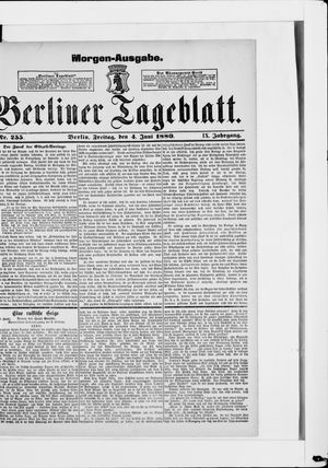 Berliner Tageblatt und Handels-Zeitung on Jun 4, 1880