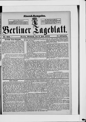 Berliner Tageblatt und Handels-Zeitung on Jun 9, 1880
