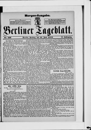 Berliner Tageblatt und Handels-Zeitung on Jun 11, 1880